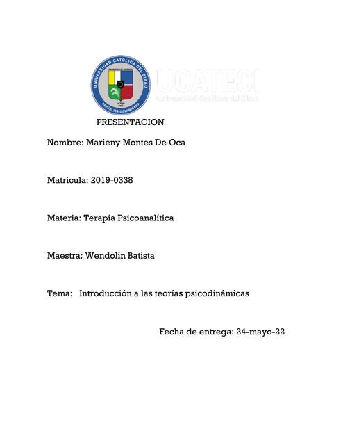 Terapia Psicoanalítica