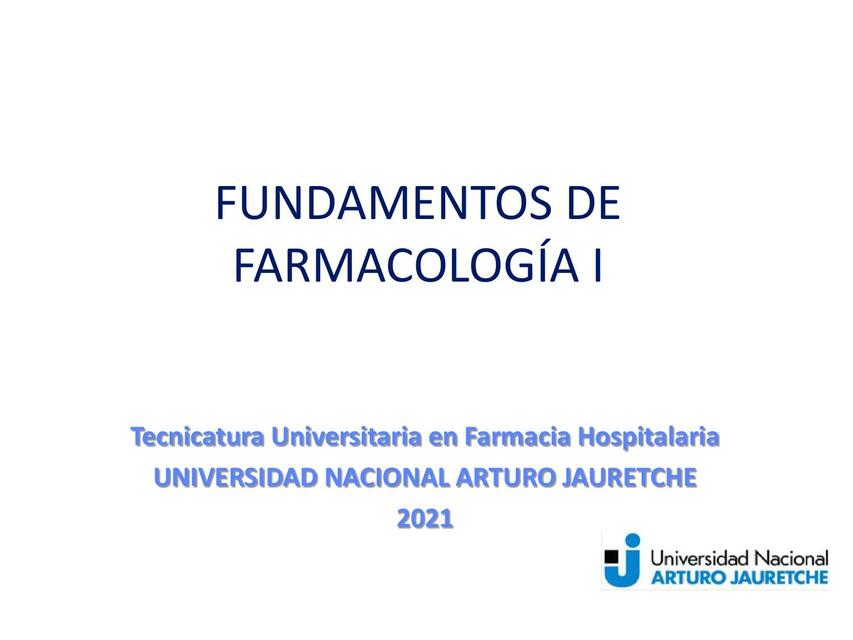 Fundamentos de Farmacología Parte 1