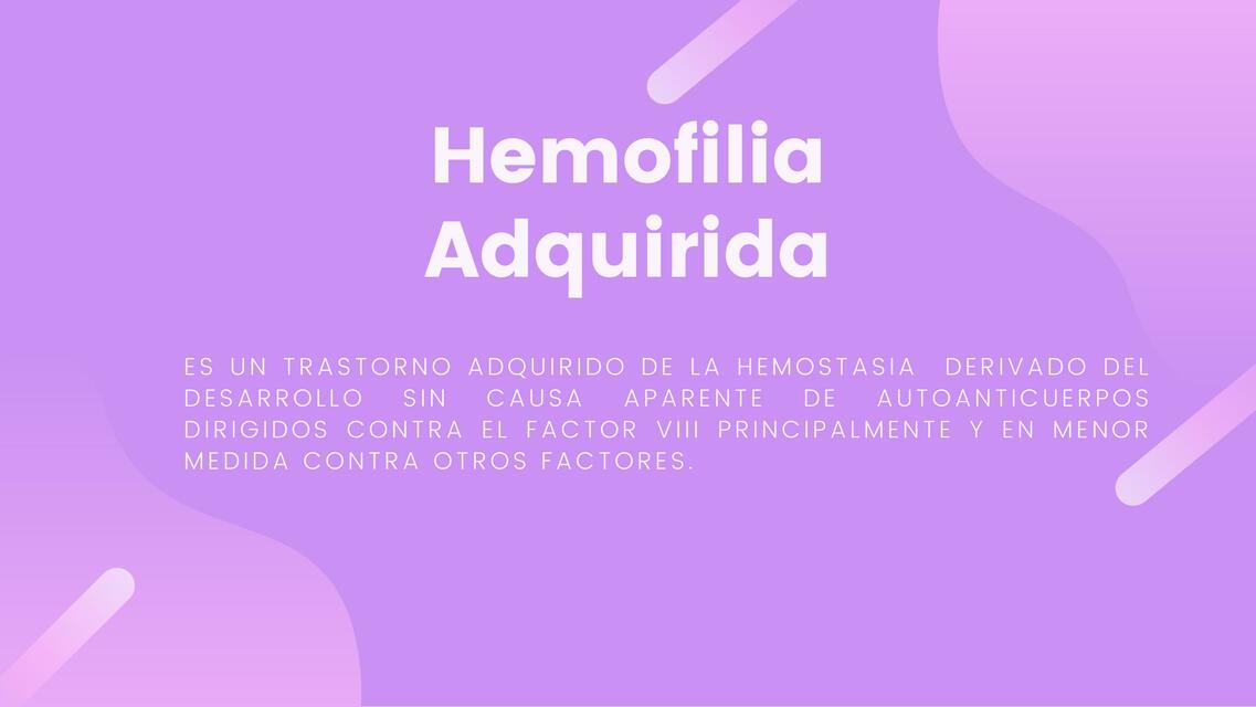 Hemofilia Adquirida 