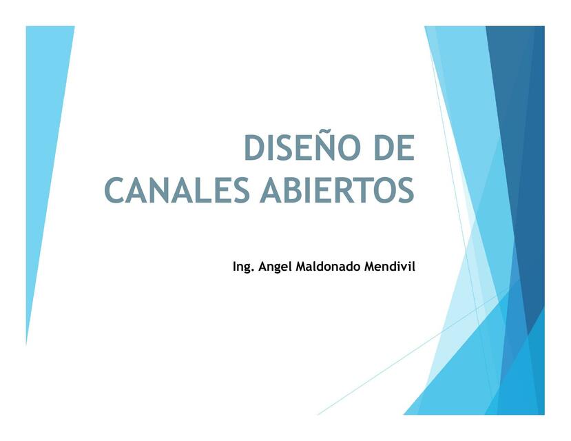 Diseño de Canales Abiertos 