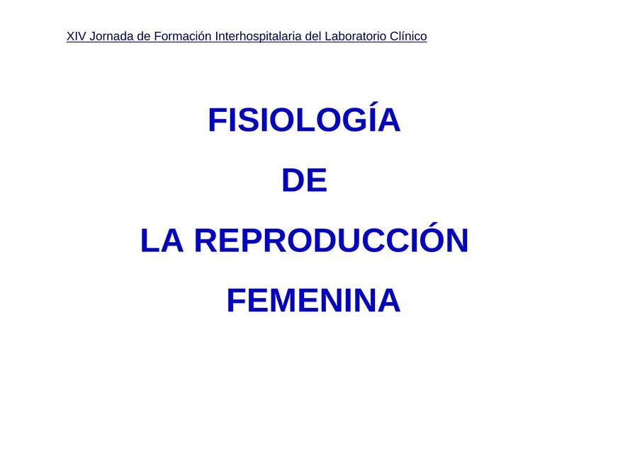 Fisiología de la reproducción femenina