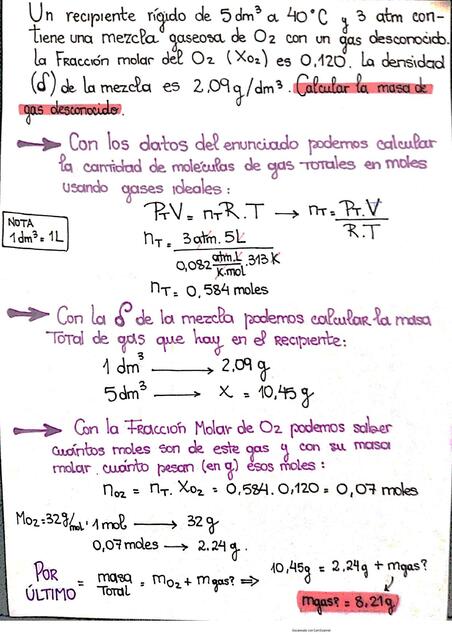 Ejercicio Resuelto - Soluciones y gases 