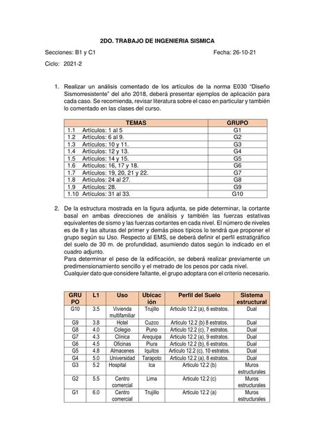 Trabajo de Ingeniería Sísmica