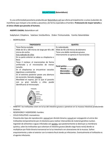 Balantidiasis (Balantidiosis)