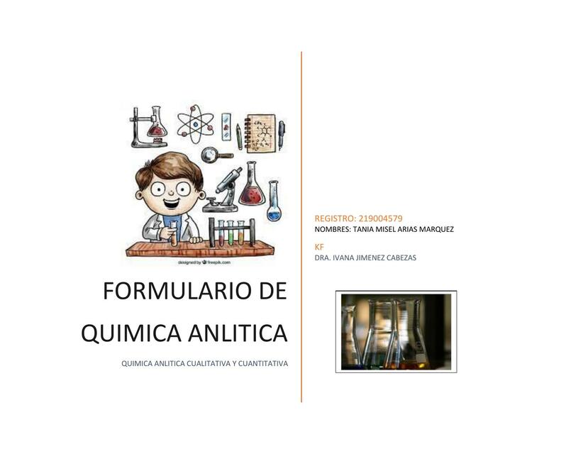 Formulario de Química Analítica 