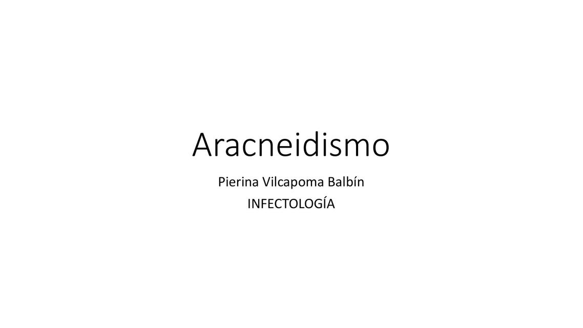 Aracneidismo 