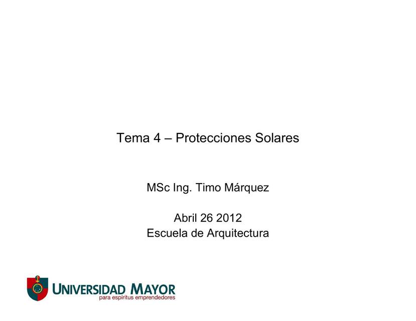 Protecciones solares