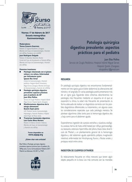 Patología Quirúrgica Digestiva Prevalente