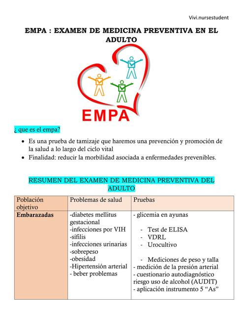 EMPA , examen medicina preventiva del adulto 