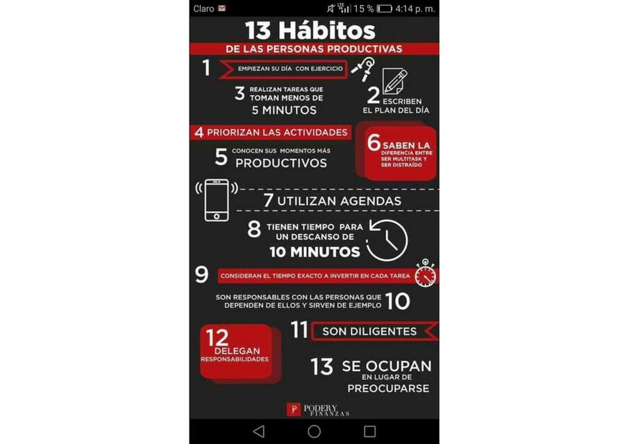 13 Hábitos de las Personas Productivas 