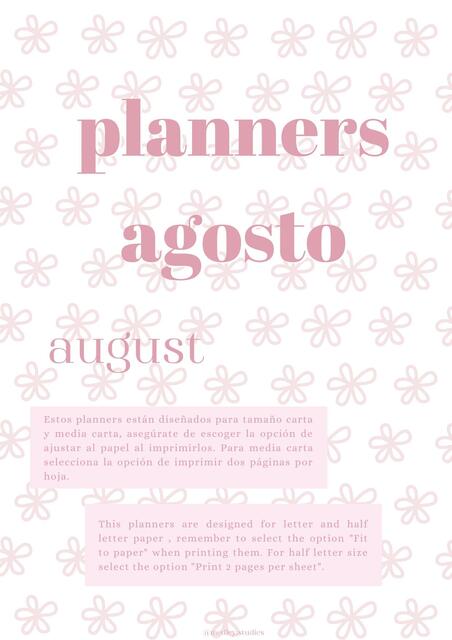 Planners Agosto 2022