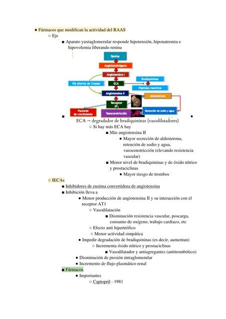 Fármacos que modifican la actividad del RAAS