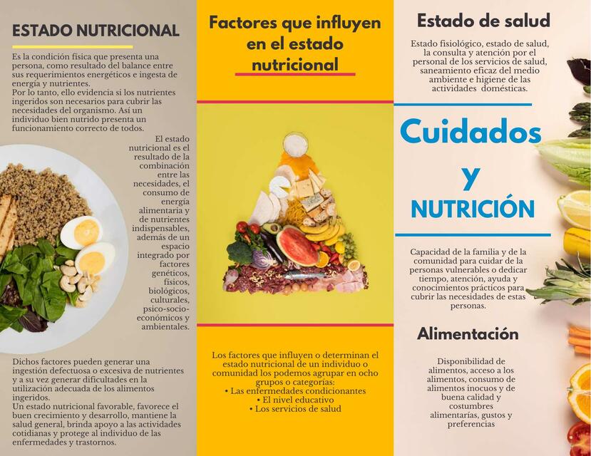 Tríptico de Nutrición con fotos