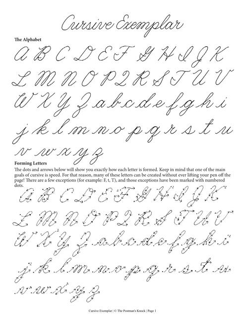 Cursive Exemplar