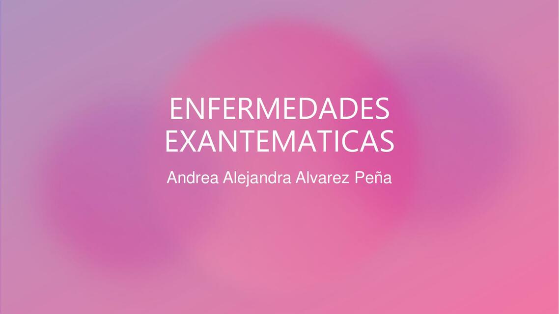 Enfermedades exantemáticas