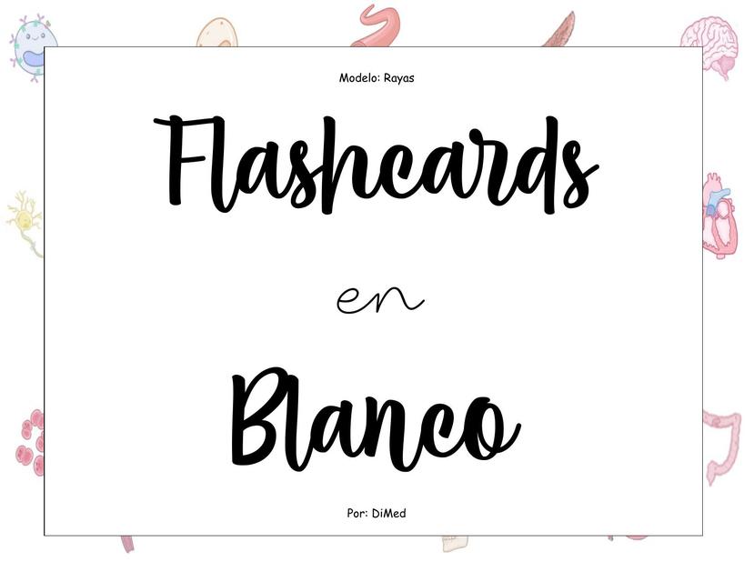 Flashcards en blanco - Rayas