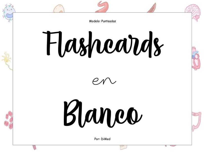 Flashcards en blanco - Punteadas