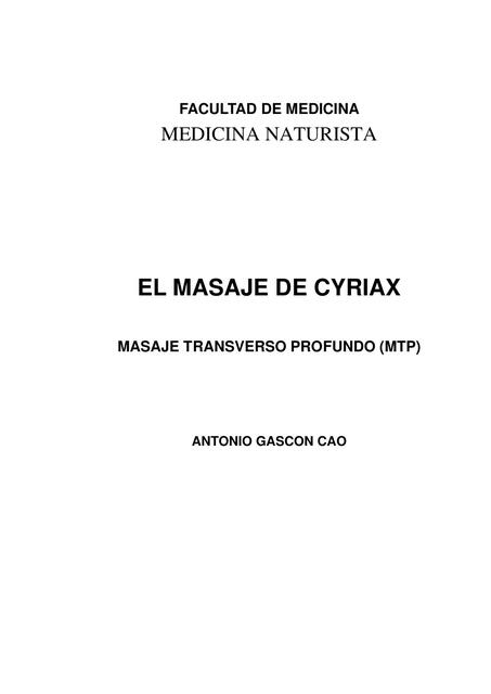 El Masaje de Cyriax 