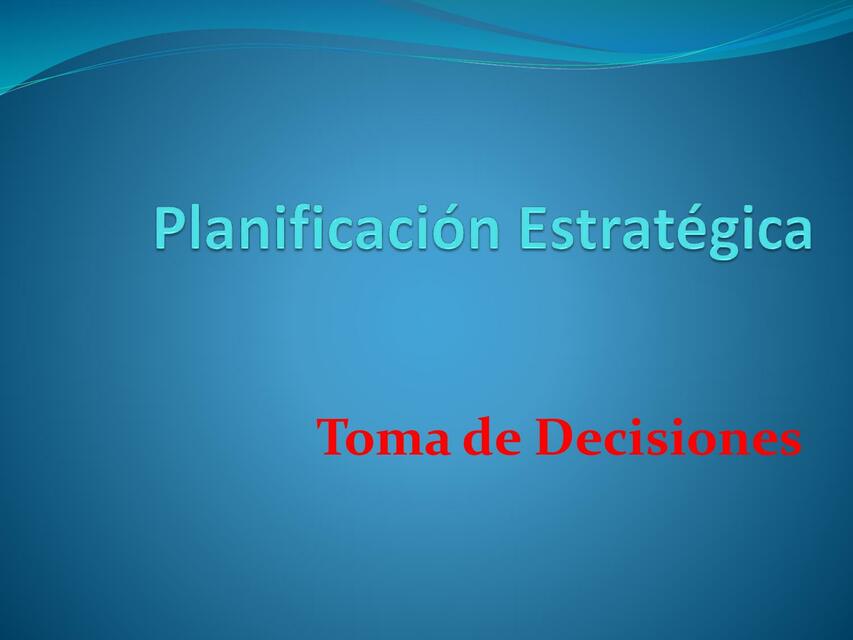 Toma de Decisiones