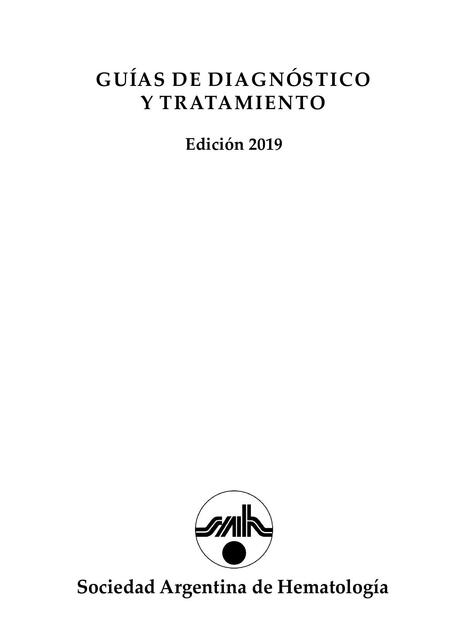 Guía de la Sociedad Argentina de Hematología