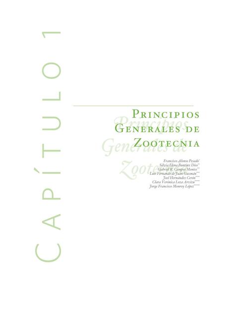 Principios generales de zootecnia