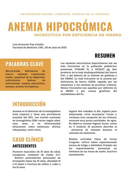 Anemia Hipocrómica 