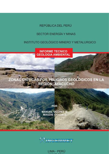 Zonas críticas y peligros geológicos Ayacucho