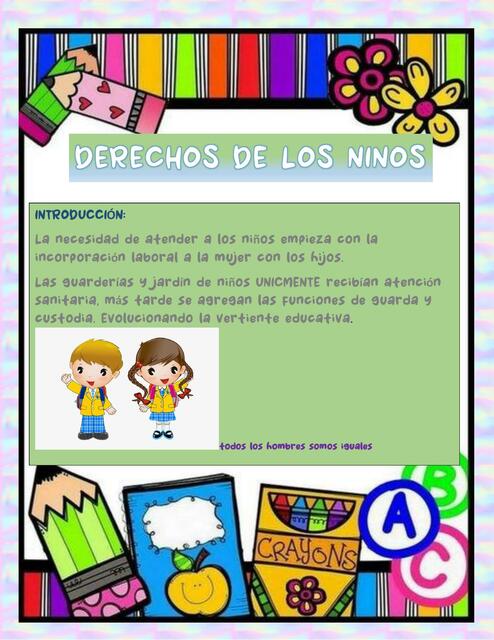 Derechos de los niños (declaración e historia)