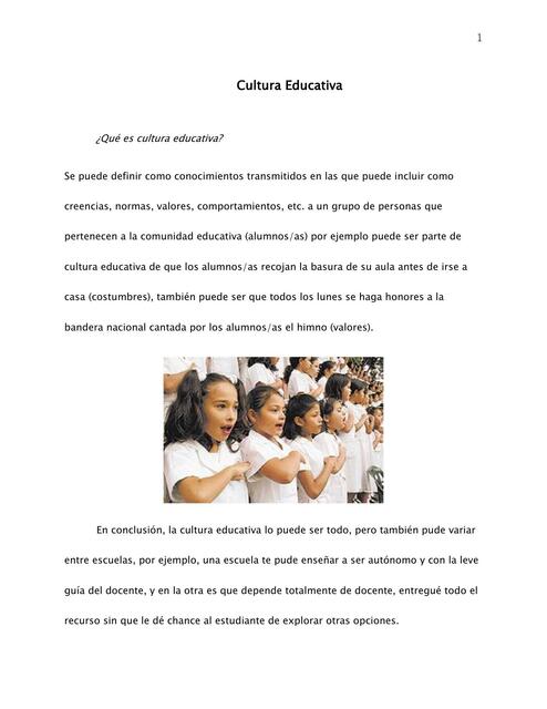 Cultura Educativa