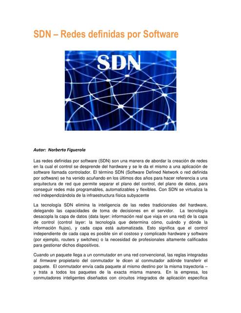 SDN Redes definidas por Software