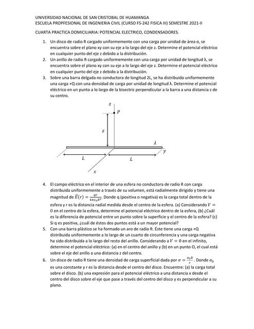 Cuarta Práctica Potencial Eléctrico y Condensadores