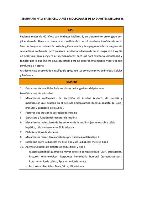 Biología: Casos y Temario Seminarios - MEHU UPAO 2022