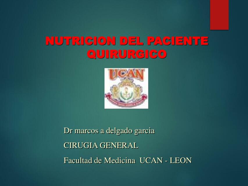 Nutrición del paciente quirúrgico 