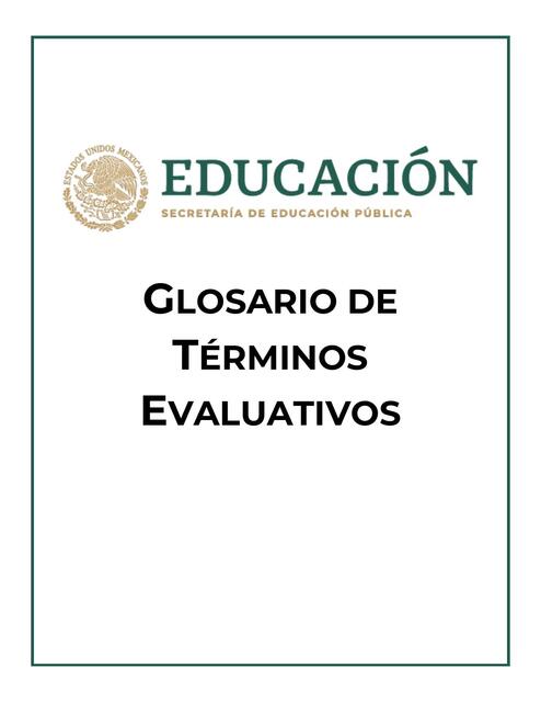 Glosario Términos Evaluativos DGADAE