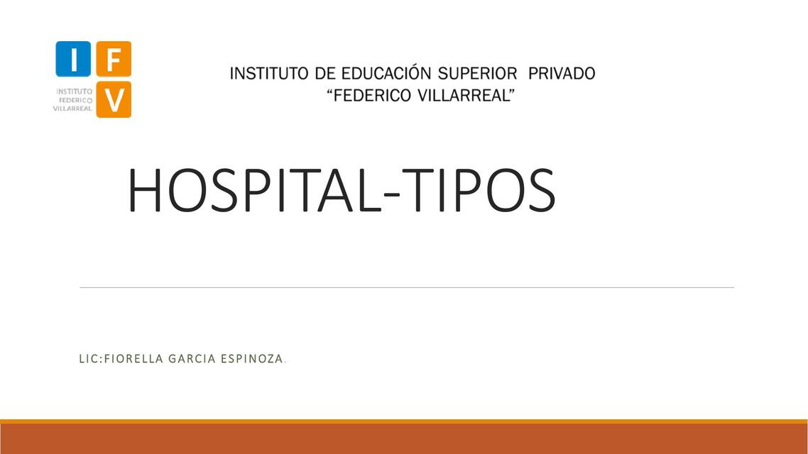 Hospital- tipos