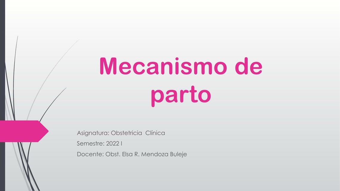 Mx VERTICE OC - Mecanismo de parto