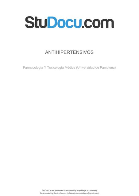 Antihipertensivos