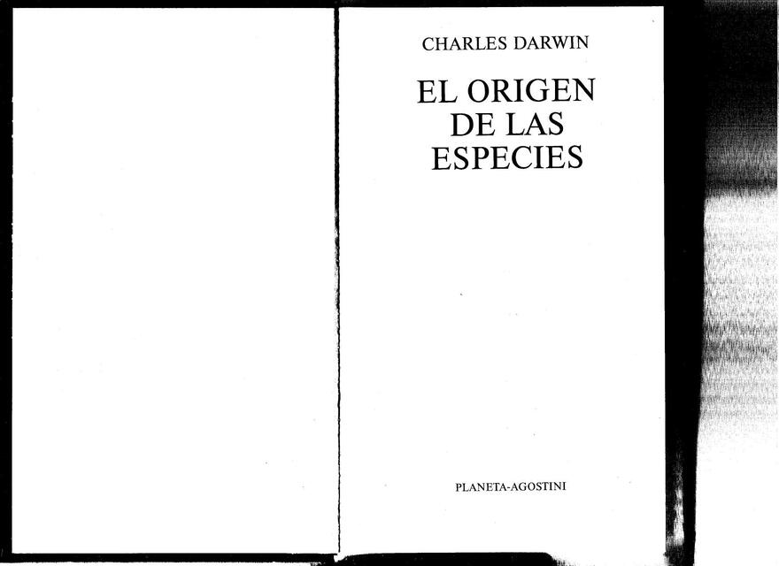 Charles Darwin El origen de las especies