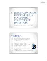 DescripciónFunciones PlataformaColectoraDatos