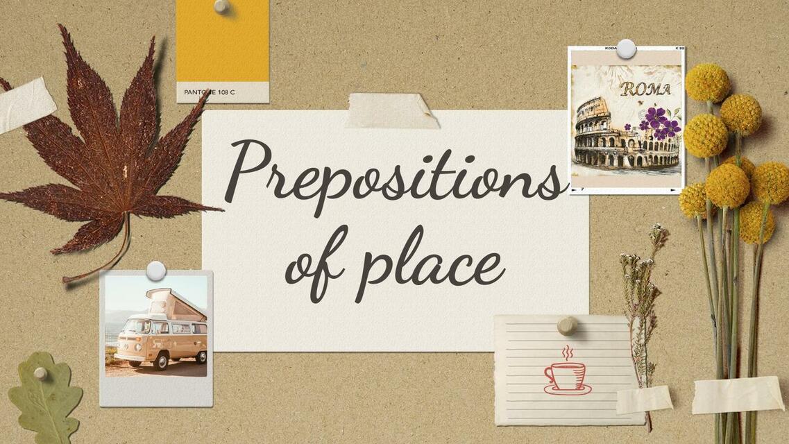 Prepositions of place