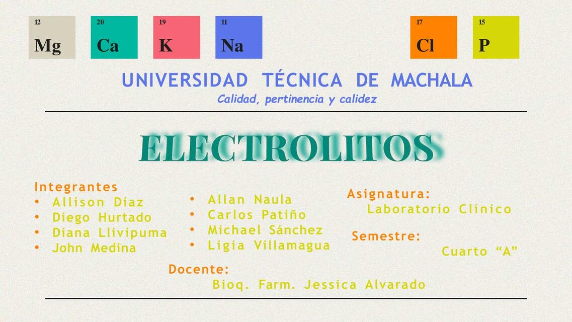 Exposición electrolitos