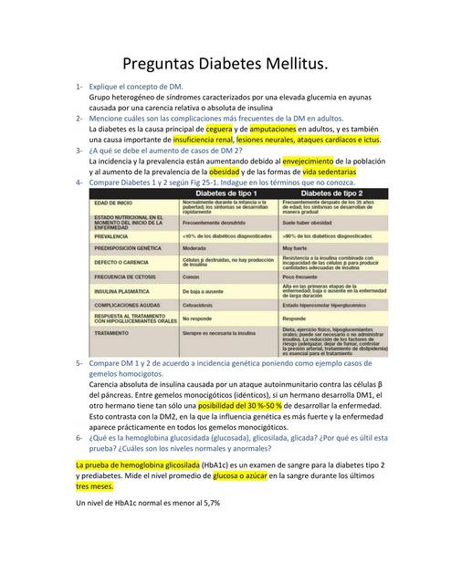 Preguntas Diabetes Mellitus 1