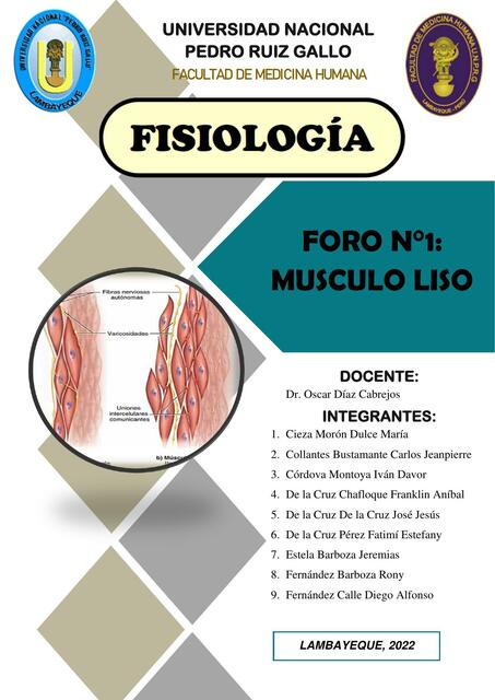 Foro N°1 :Músculo liso