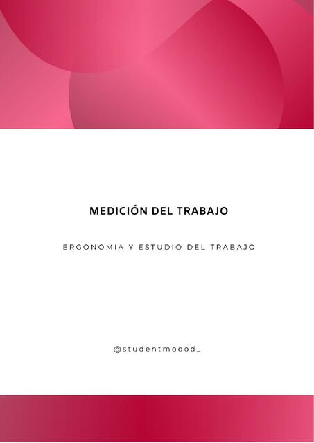 Medición del Trabajo