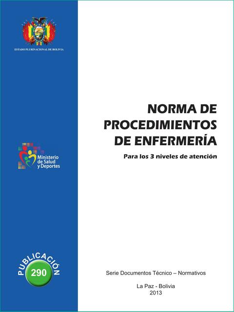 Norma de procedimientos de enfermería