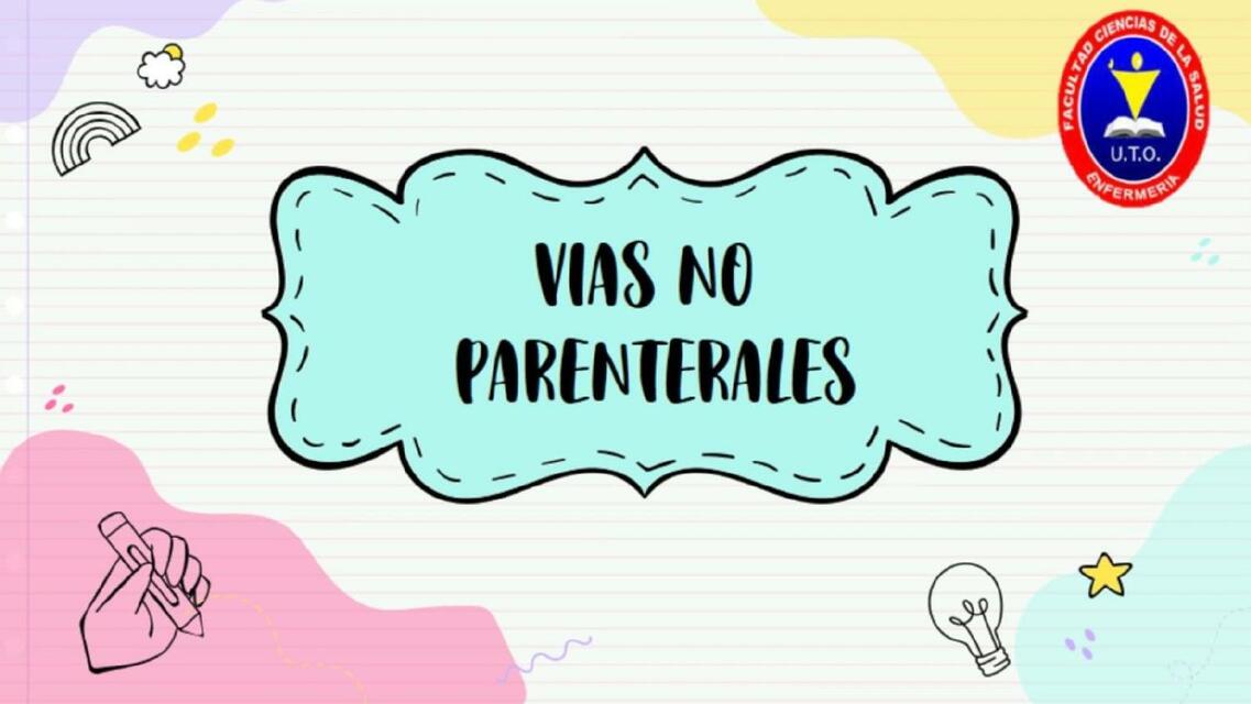 Vías no parenterales 