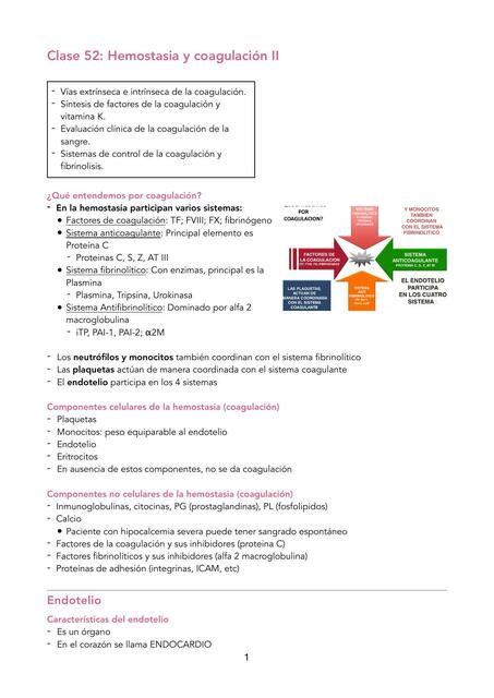 Hemostasia y coagulación II