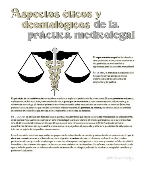 Aspectos éticos y deontológicos de la práctica medicolegal