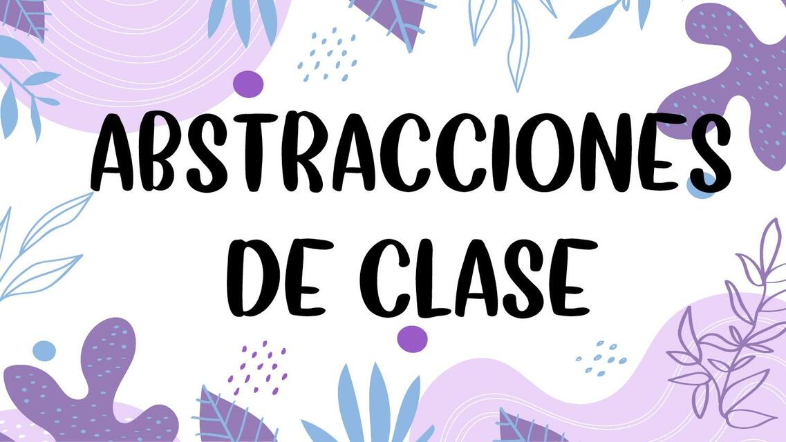 Abstracciones de clase