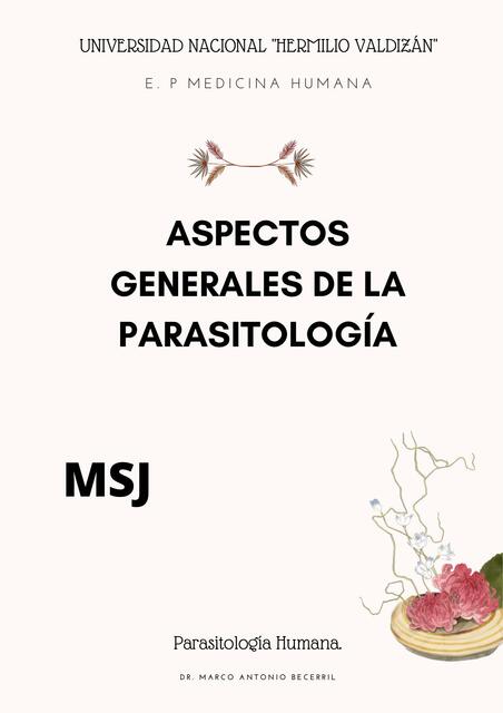 Aspectos Generales de la Parasitología